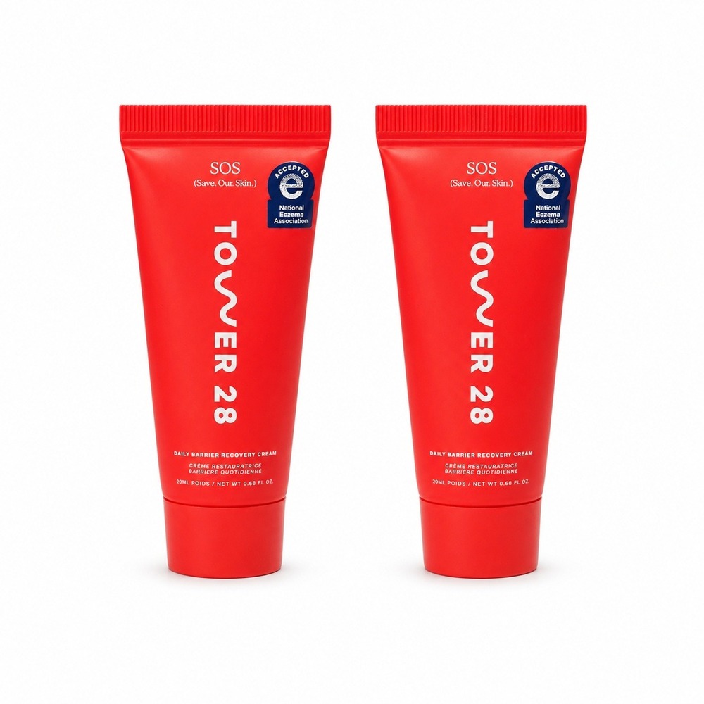 2‎ x Tower 28 SOS Daily Barrier Recovery Cream Eczema Relief Hydrating 0.68oz